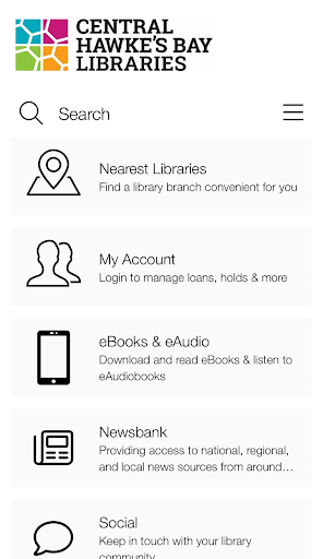 Android application CHB District Libraries Mobile screenshort