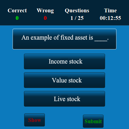 Cost Accountants MCQ Screen 2