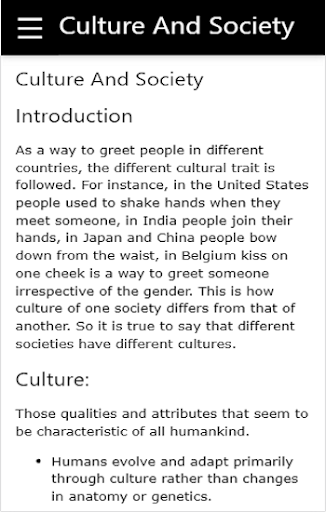 Culture and Society Screen 2