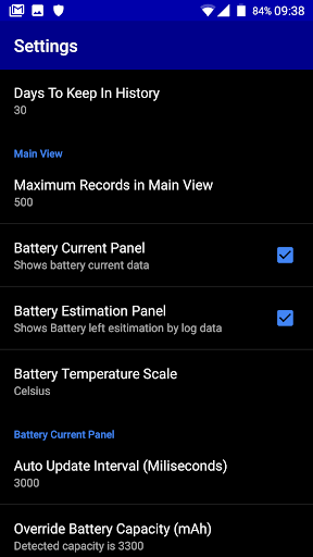 My Battery Monitor Screen 2