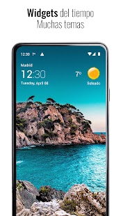 Reloj y clima transparente Screenshot