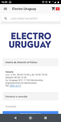 Android application Electro Uruguay screenshort