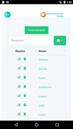 Meus Pacientes Online Screen 2