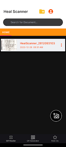 Android application Heal Journal Scanner screenshort