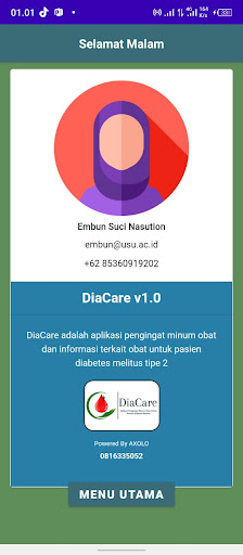Android application Diacare screenshort