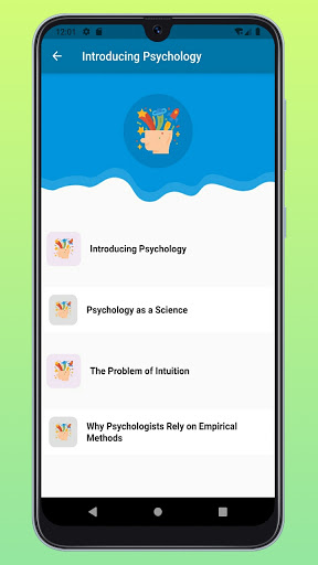 Screenshot of Learn Psychology Offline Book