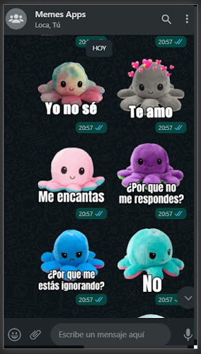 Pulpos Reversibles Stickers Screen 3