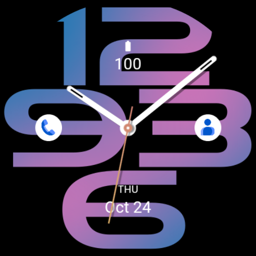 Strong Blue Pink Watch Face screenshot 4