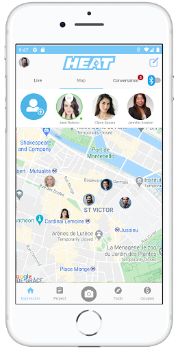 Heat - The social network Screen 2