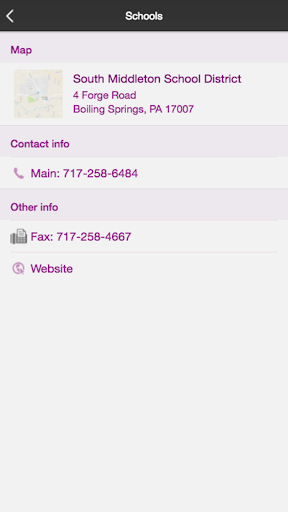 Android application South Middleton School Distric screenshort
