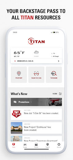 Android application MyTitan screenshort