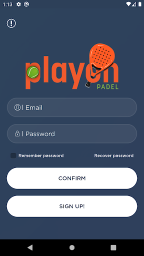 Android application Playonpadelke screenshort
