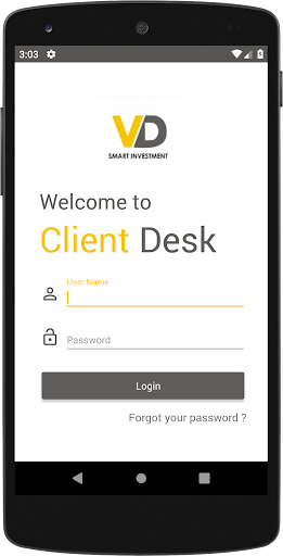 Android application VD Finserv screenshort
