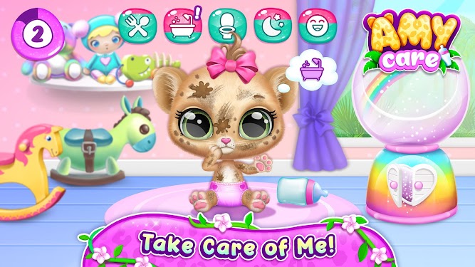 #1. Amy Care - My Leopard Baby (Android) By: TutoTOONS