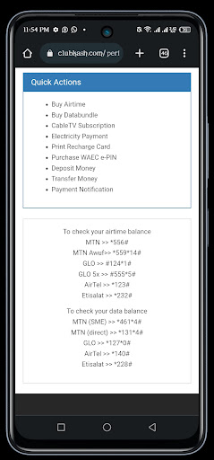 PJ TELECOMs Screen 3