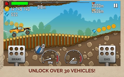 Hill Climb Racing Captura de pantalla