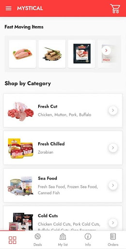 Android application MYSTICAL - Fish and Meat screenshort