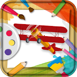 Coloring Book Aeroplane icon