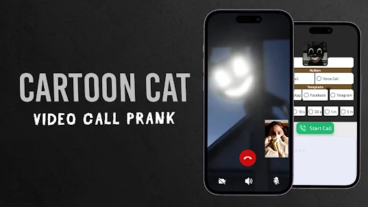Cartoon Cat Horror Video Call
