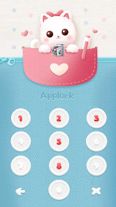 AppLock Theme Winking Kitty 1.0 APK + Mod (Free purchase) for Android