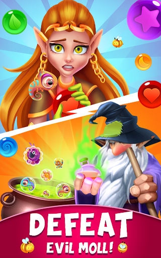 Bubble Game: Witches & 2 Elves  screenshots 1