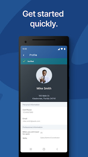 Android application NurStaff Solutions screenshort