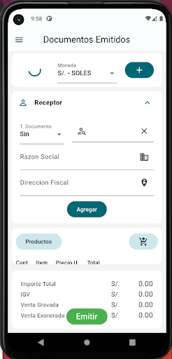Factura Online Demo 2.0 Screen 2