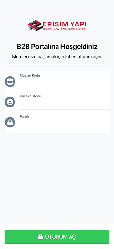 Android application Erişim Yapı B2B screenshort
