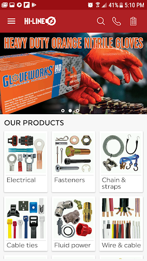 Android application Hi-Line screenshort