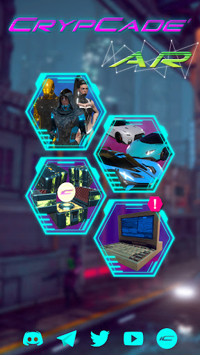 Android application CrypCade AR screenshort