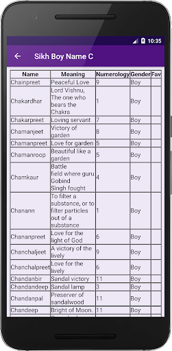 Sikh Baby Name Screen 3