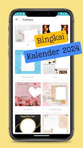 Bingkai Foto Kalender 2024
