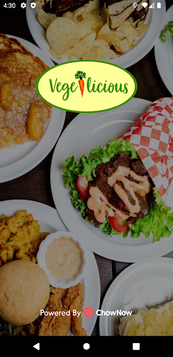 Android application Vegelicious Cafe screenshort