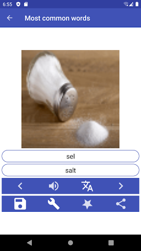 Android application Learn French Phrases screenshort