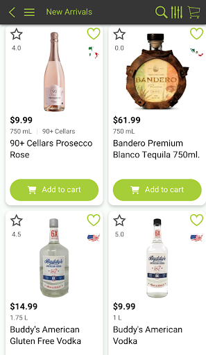 Android application Cantina Liquor screenshort