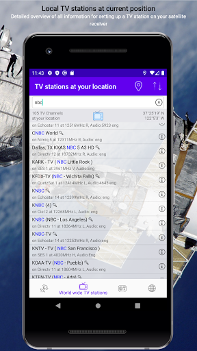 Satellite channels Screen 3