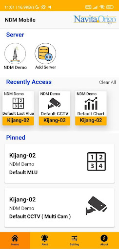 Android application Navita Drilling Monitoring screenshort