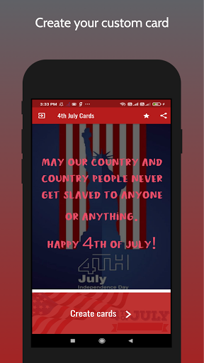 Android application 4th of July Cards & Wishes screenshort