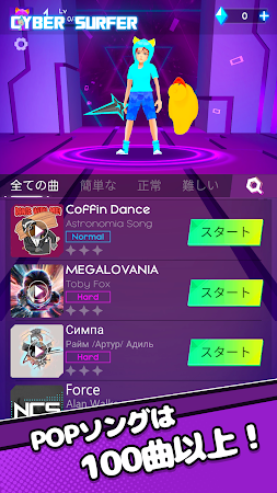 Game screenshot Cyber Surfer : リズム冒険 mod apk