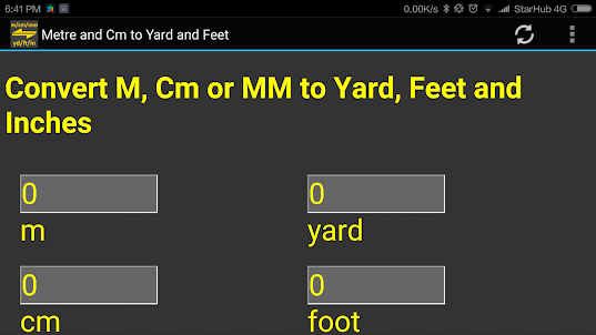 m, cm, mm to yard, feet, inch 