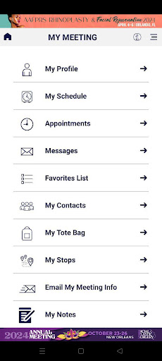 AAFPRS Events Screen 3