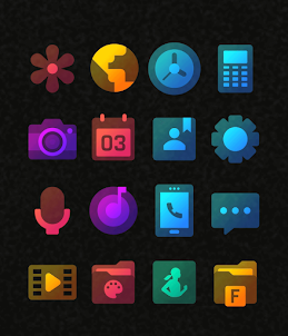 Colorful Transparent Icon Pack