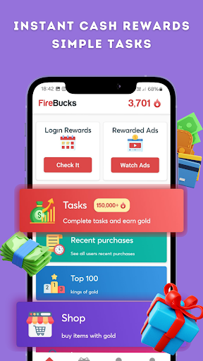 Android application Fire Bucks - Game Gift Codes screenshort