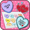 Candy Hearts Valentine Emoji Stickers