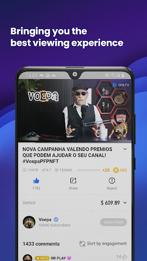 COS.TV - Web3 Content Platform Screen 2