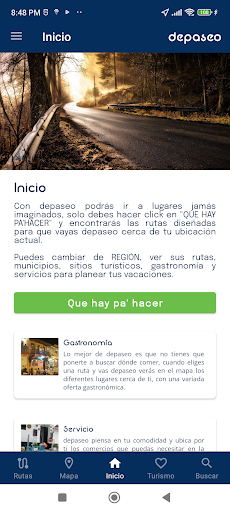 Android application depaseo screenshort