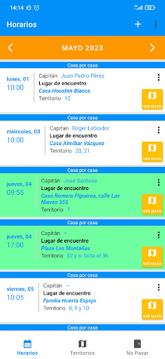 Horarios de la Congregación Screen 2