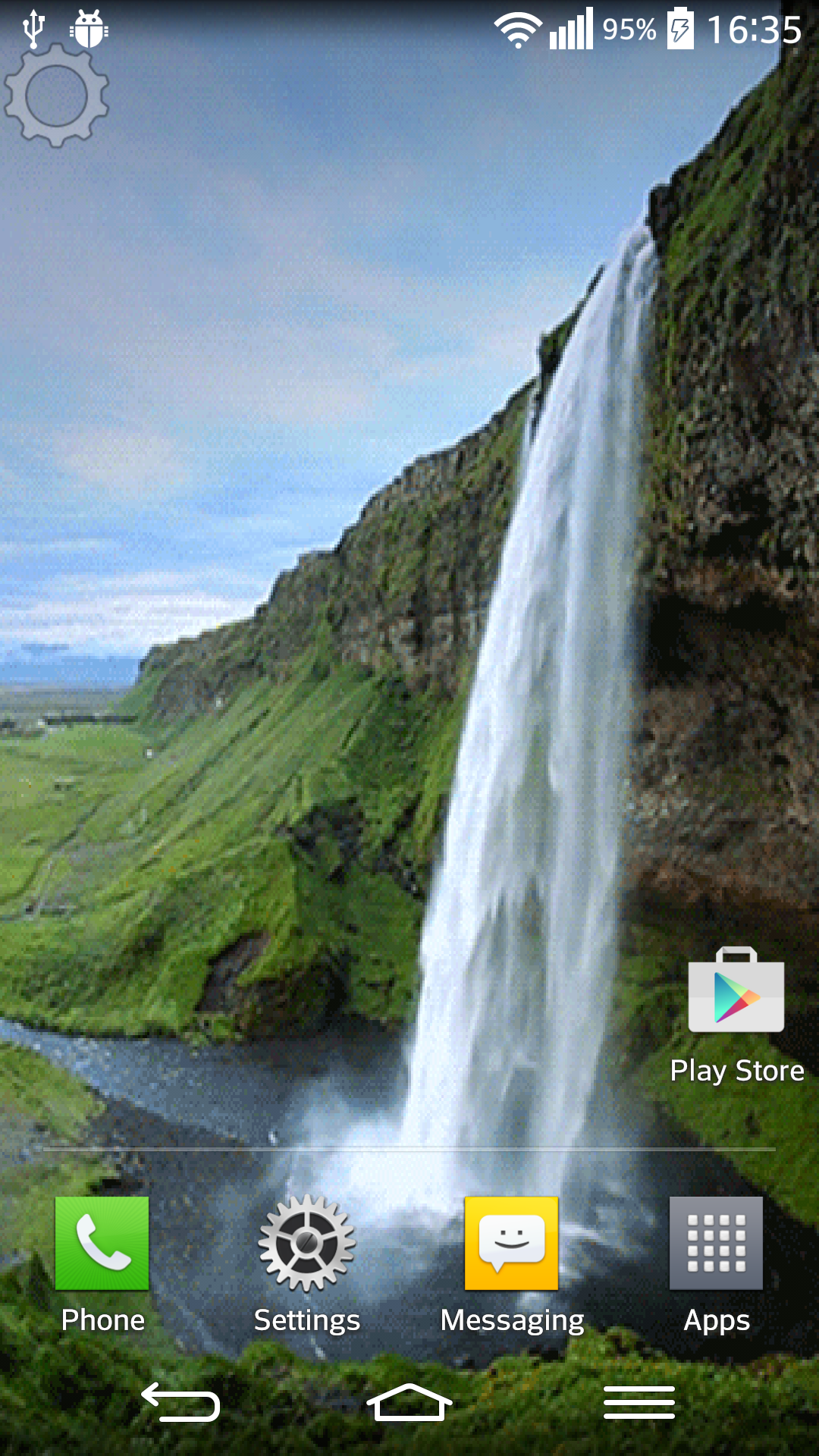 Android application Waterfall Sound Live Wallpaper screenshort