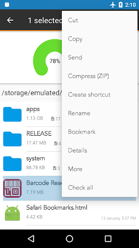 File Manager Lite Screen 2