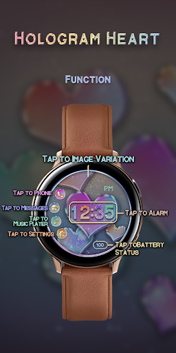Android application Hologram Heart_Watchface screenshort